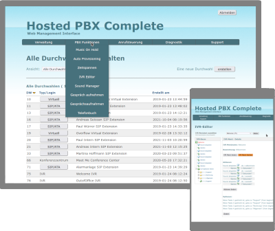 SIPnal Hosted PBX User Interface